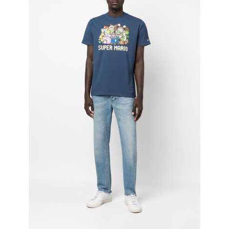 MC2 T-shirt blu con stampa grafica 