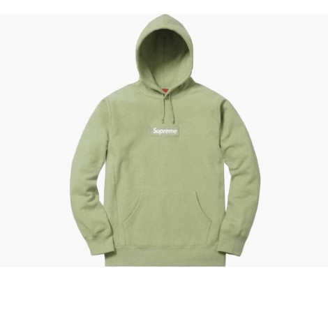 Supreme Box Logo Hooded Sweatshirt Sage