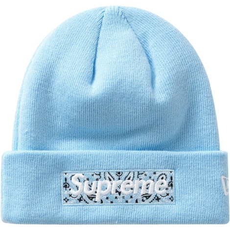 Supreme New Era Box Logo Beanie (FW19) Light Blue