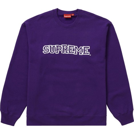 Supreme Shattered Logo Crewneck Purple