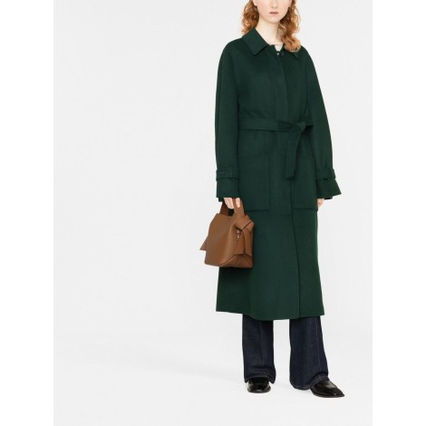 P.A.R.O.S.H. cappotto monopetto in lana verde scuro