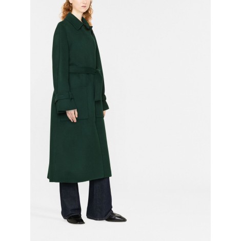 P.A.R.O.S.H. cappotto monopetto in lana verde scuro