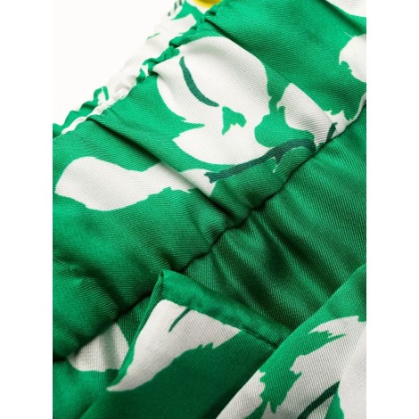 P.A.R.O.S.H. pantaloni a gamba larga con stampa floreale multicolore verde