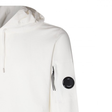 Cp Company - Ivory White Cotton Lens Sweatshirt