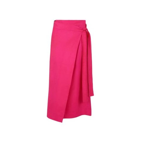 Gonna di P.a.r.o.s.h., da donna, colore fucsia. Modello midi a portafoglio, caratterizzato da dettaglio fiocco laterale. Vestibilità regolare. 