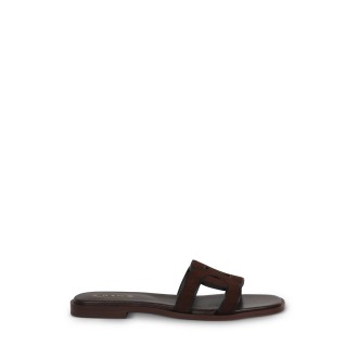 Tod'S Iconic Chain Detail Suede Sandals 40