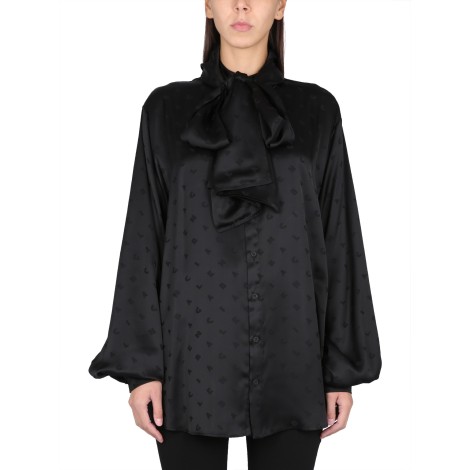 balenciaga blouse logo letters all over