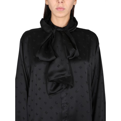 balenciaga blouse logo letters all over