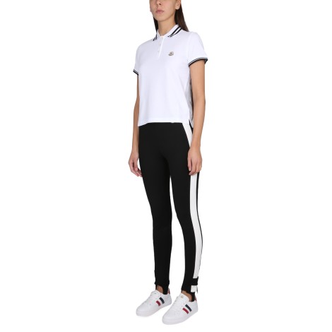 moncler polo with logo patch