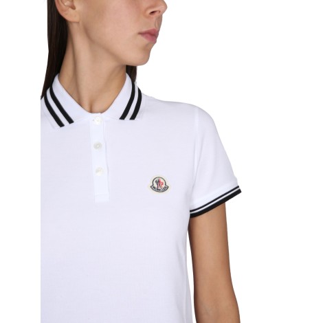 moncler polo with logo patch