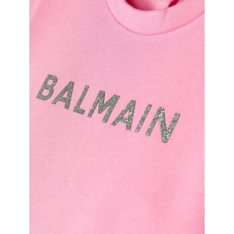 balmain ml sweatshirt logo dress