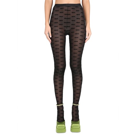 versace tights with la greca print