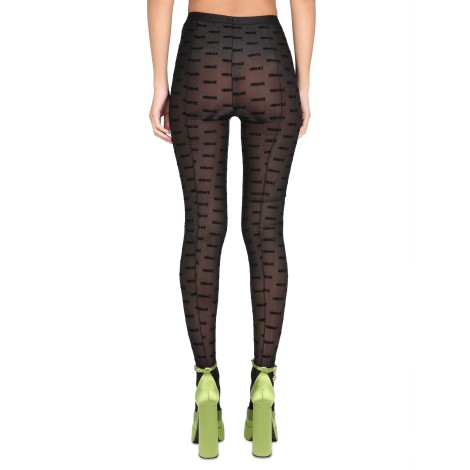 versace tights with la greca print