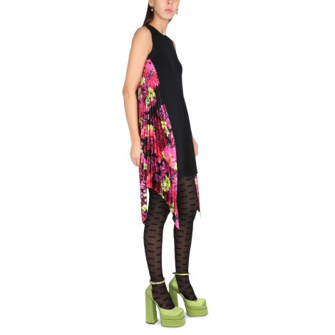 versace tights with la greca print