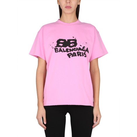 balenciaga t-shirt hand drawn bb icon