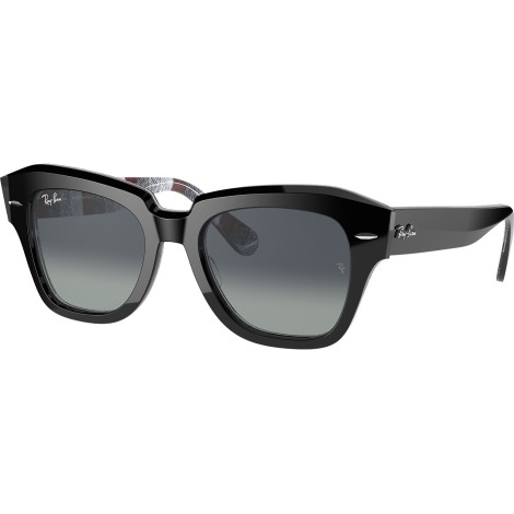 State Street RB2186 black on chevron grey