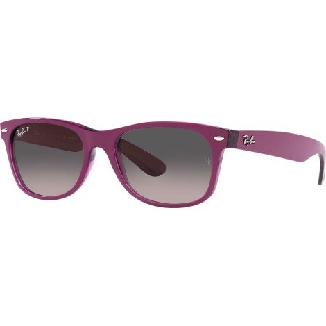 New Wayfarer RB2132 6606M3 matte violet on transparent vi
