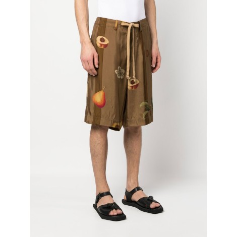 UMA WANG wide shorts with print