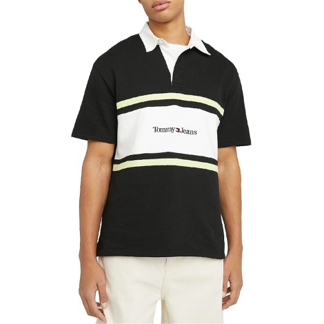 Tommy Jeans Polo Maniche Corte Uomo Black