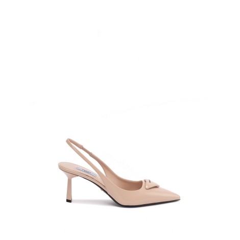 Prada Brushed Leather Slingback Pumps