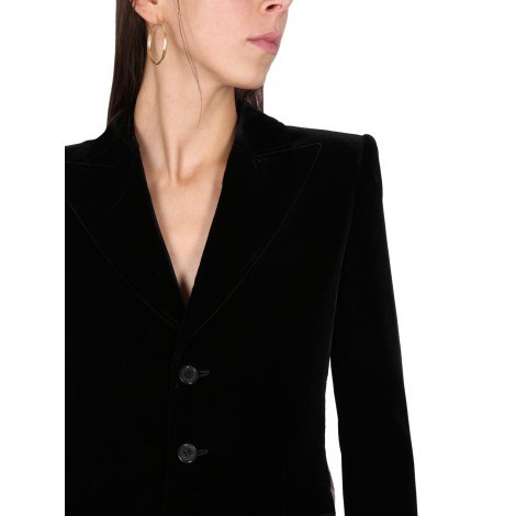 saint laurent short single-breasted jacket