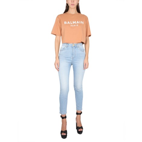 balmain cropped t-shirt