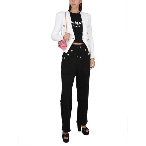 balmain cropped t-shirt
