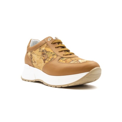 Sneakers Donna CUOIO/GEO BEIGE ALVIERO MARTINI Pelle