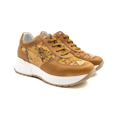 Sneakers Donna CUOIO/GEO BEIGE ALVIERO MARTINI Pelle