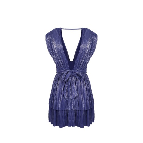 Sabina Musayev 'Aviana' Short Pleated Dress S