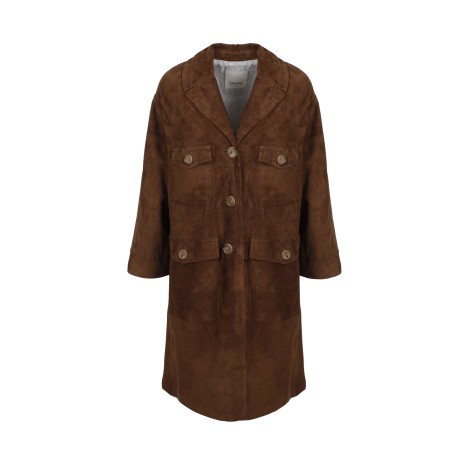'S Max Mara 'Oliveto' Suede Duster Coat 42