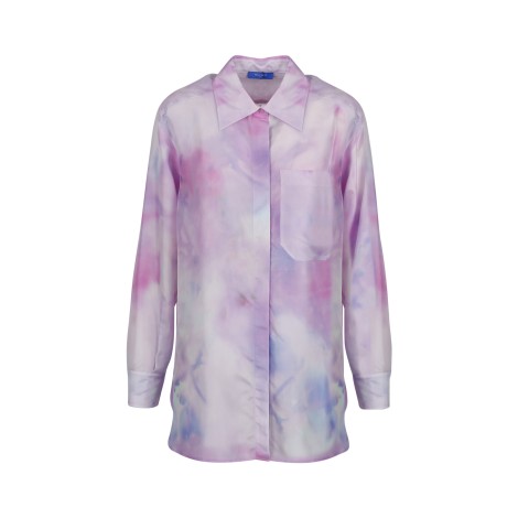 Nina Ricci Tie-Dye Pattern Print Silk Shirt 40