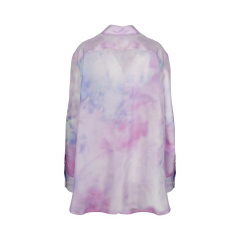 Nina Ricci Tie-Dye Pattern Print Silk Shirt 40