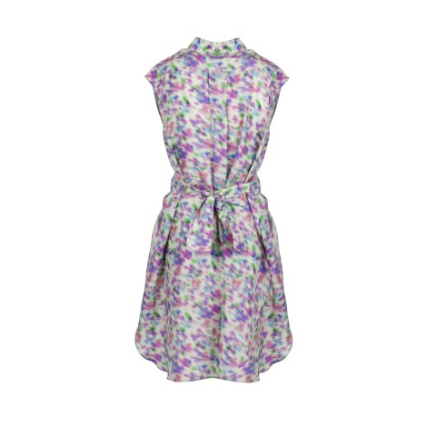 Nina Ricci Sleeveless Multicolor Print Short Dress 40