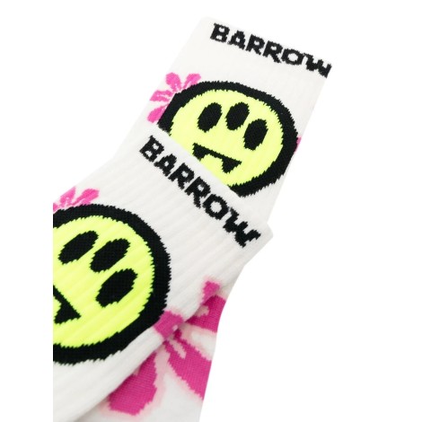 BARROW Calzini Bianchi Con Logo e Fiori