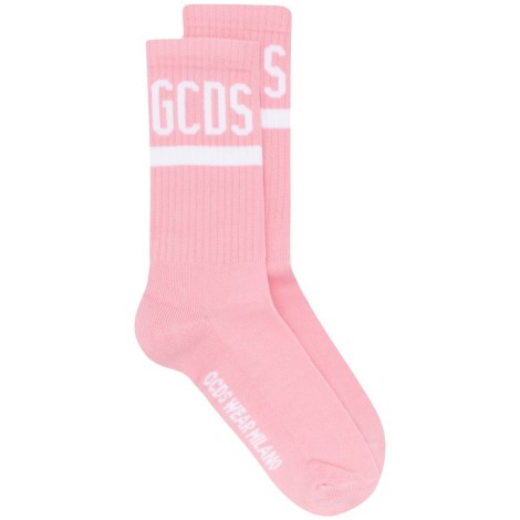 GCDS Calzini Rosa Con Logo GCDS