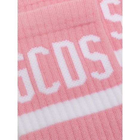 GCDS Calzini Rosa Con Logo GCDS