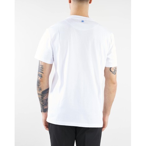 MANUEL RITZ T-shirt basic con ricamo logo sul retro Manuel Ritz.