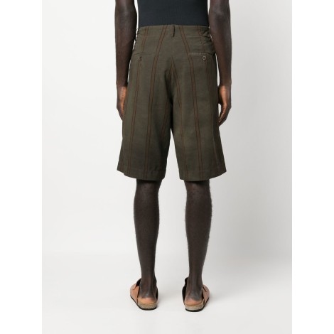 UMA WANG Bermuda shorts in striped fabric