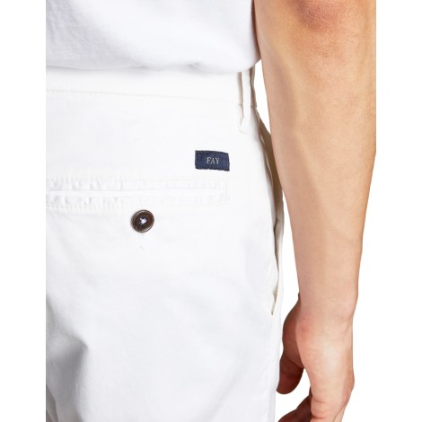 FAY BERMUDA STRETCH BIANCO NTM8346188TGURB001