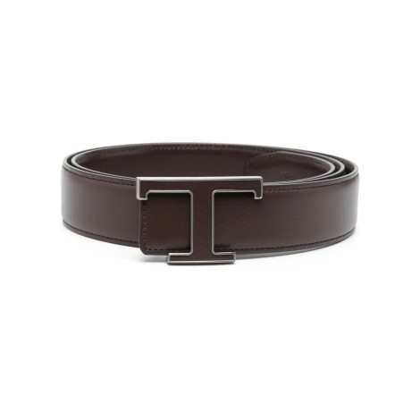 TOD'S CINTURA T TIMELESS IN PELLE MARRONE  XCMCQR55108RJVS611