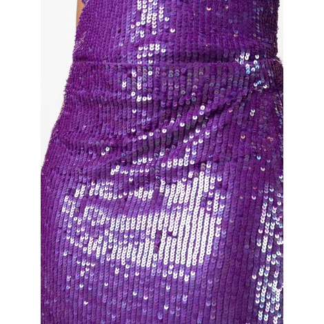 P.A.R.O.S.H. Gonna in paillettes viola uva con finitura luccicante