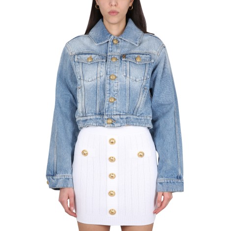 balmain cropped fit jacket