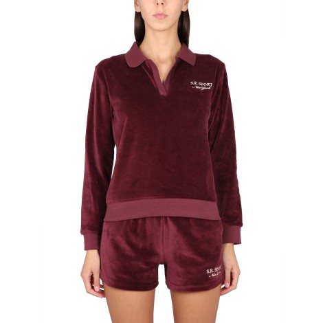 sporty&rich polo with logo embroidery