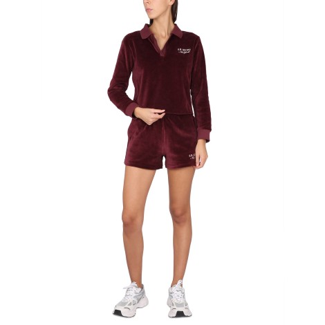 sporty&rich polo with logo embroidery