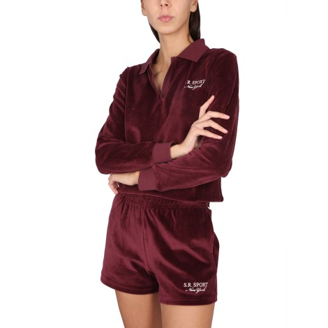 sporty&rich polo with logo embroidery