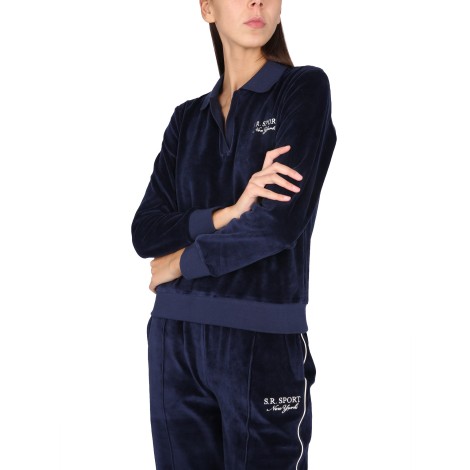 sporty&rich chenille polo shirt