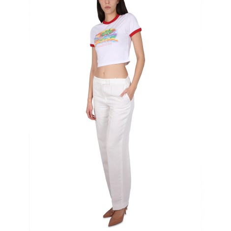 casablanca cropped fit t-shirt
