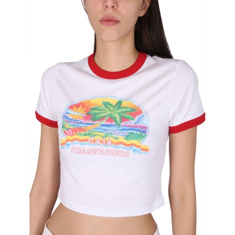 casablanca cropped fit t-shirt