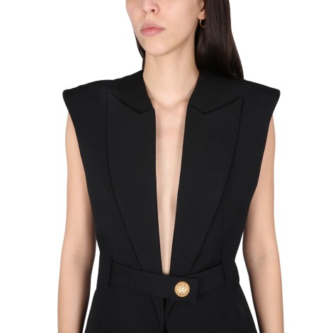 balmain v-neck vest